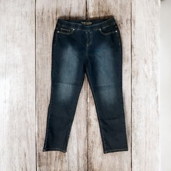 Women with Control Petite Pull-on Slim Leg Ankle Jeans | Size 14P QVC A270694 - Picture 1 of 10